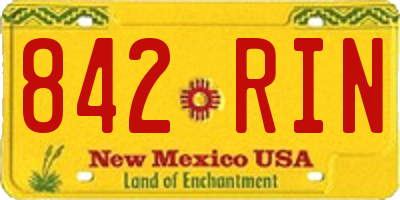NM license plate 842RIN