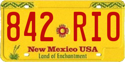 NM license plate 842RIO