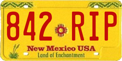 NM license plate 842RIP