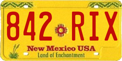 NM license plate 842RIX