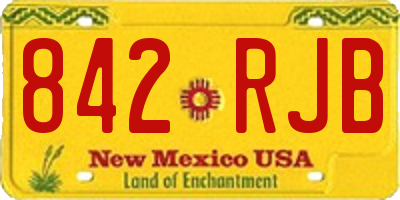 NM license plate 842RJB
