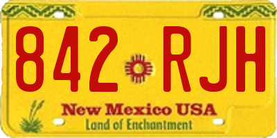 NM license plate 842RJH