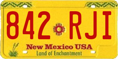NM license plate 842RJI