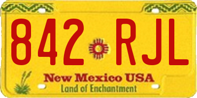 NM license plate 842RJL