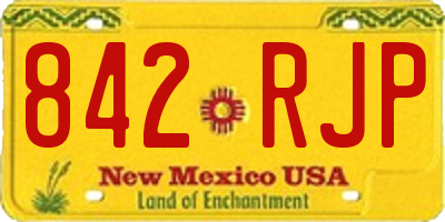 NM license plate 842RJP