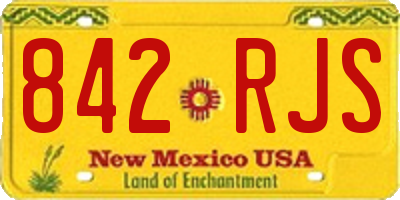 NM license plate 842RJS