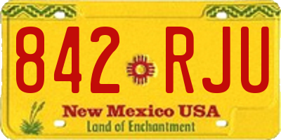 NM license plate 842RJU