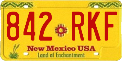 NM license plate 842RKF