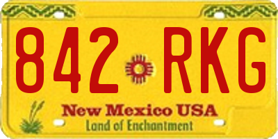 NM license plate 842RKG