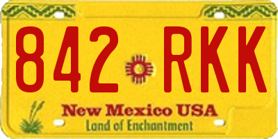 NM license plate 842RKK