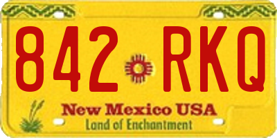 NM license plate 842RKQ