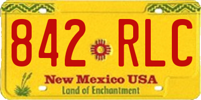 NM license plate 842RLC