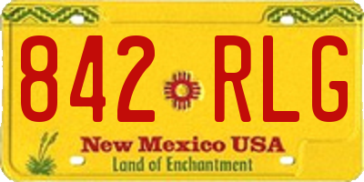 NM license plate 842RLG