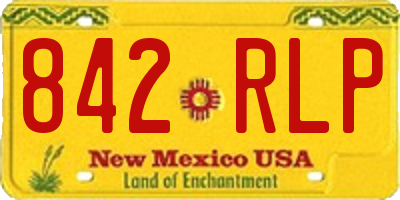 NM license plate 842RLP