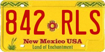 NM license plate 842RLS