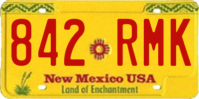 NM license plate 842RMK