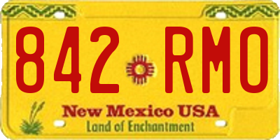 NM license plate 842RMO