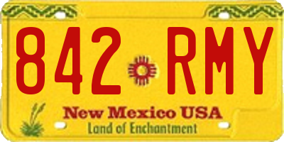 NM license plate 842RMY