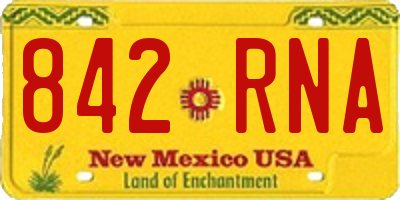 NM license plate 842RNA