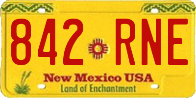 NM license plate 842RNE