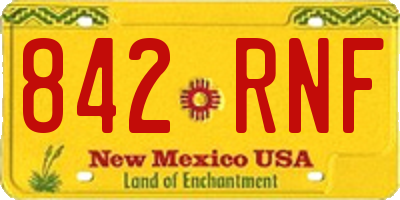 NM license plate 842RNF