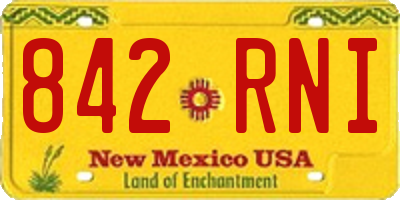 NM license plate 842RNI