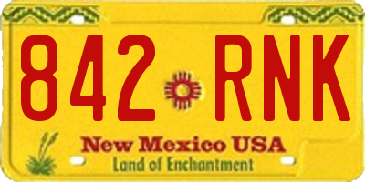NM license plate 842RNK