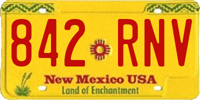 NM license plate 842RNV