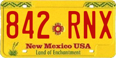 NM license plate 842RNX