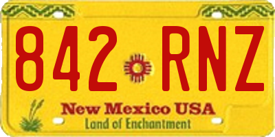 NM license plate 842RNZ