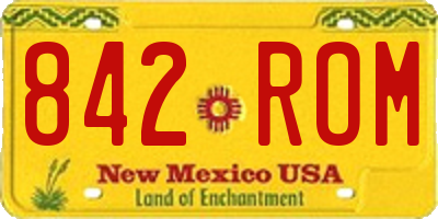 NM license plate 842ROM
