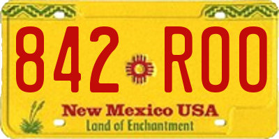 NM license plate 842ROO