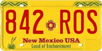 NM license plate 842ROS
