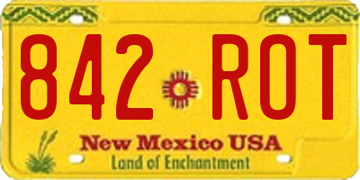 NM license plate 842ROT