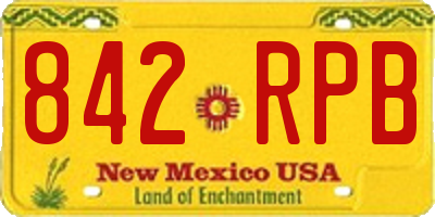 NM license plate 842RPB
