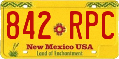 NM license plate 842RPC