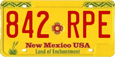 NM license plate 842RPE