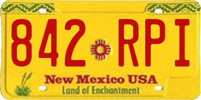 NM license plate 842RPI