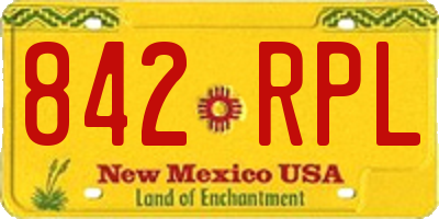 NM license plate 842RPL