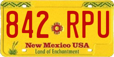 NM license plate 842RPU