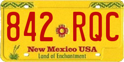NM license plate 842RQC