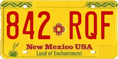 NM license plate 842RQF