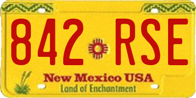NM license plate 842RSE