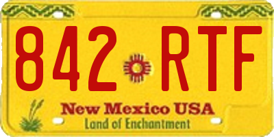 NM license plate 842RTF