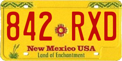NM license plate 842RXD