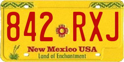 NM license plate 842RXJ