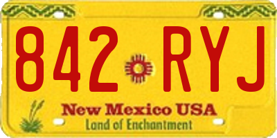 NM license plate 842RYJ