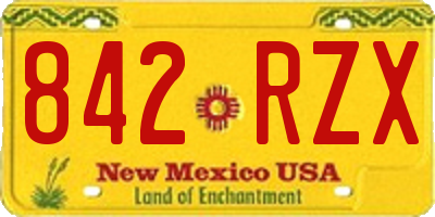 NM license plate 842RZX