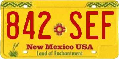 NM license plate 842SEF