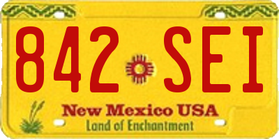 NM license plate 842SEI